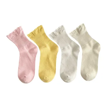 AUGUST Mid Calf Socks Women's 4 Pack Mixed Color