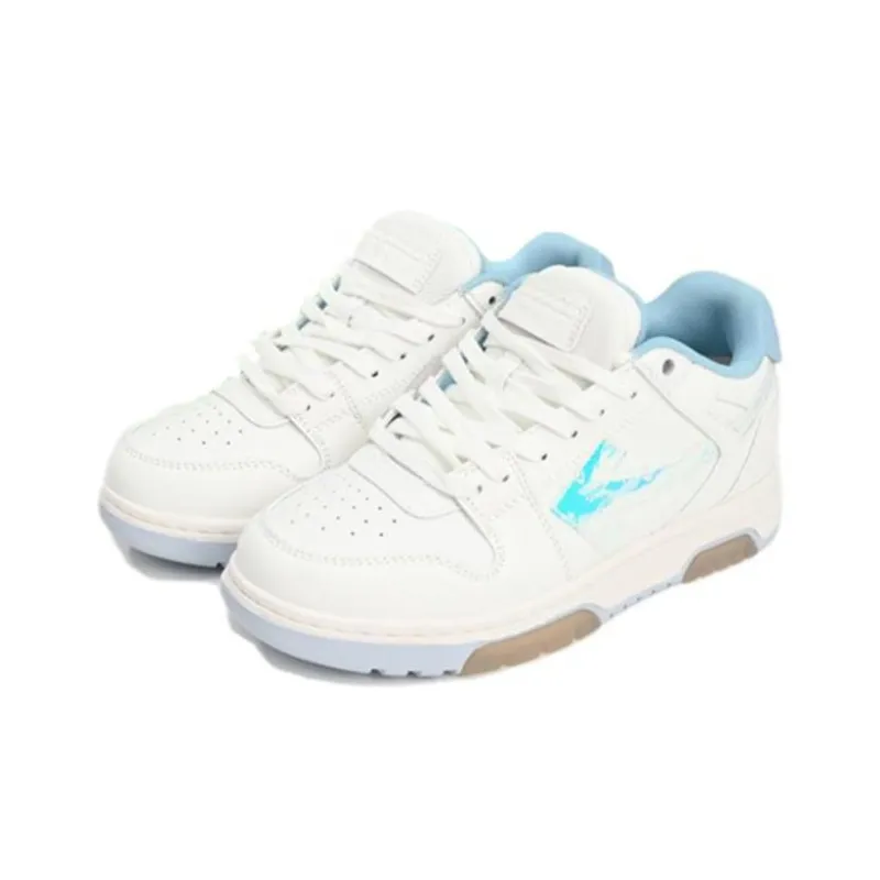 OFF WHITE Out Of Office Ooo Low Tops White Iridescent Blue-2