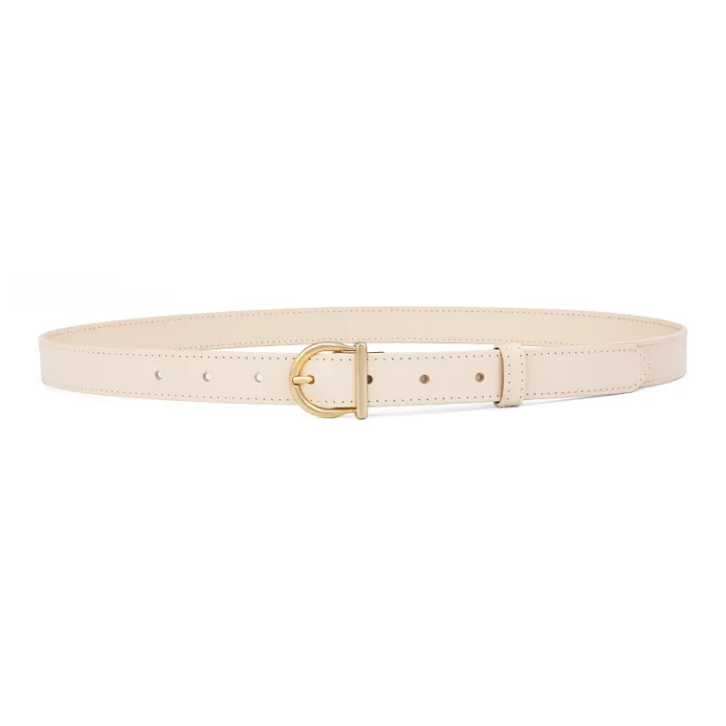 Cows Reign Horse Shoe Pin Buckle Top Grain Cow Leather Versatile Leather Belts Women's-8