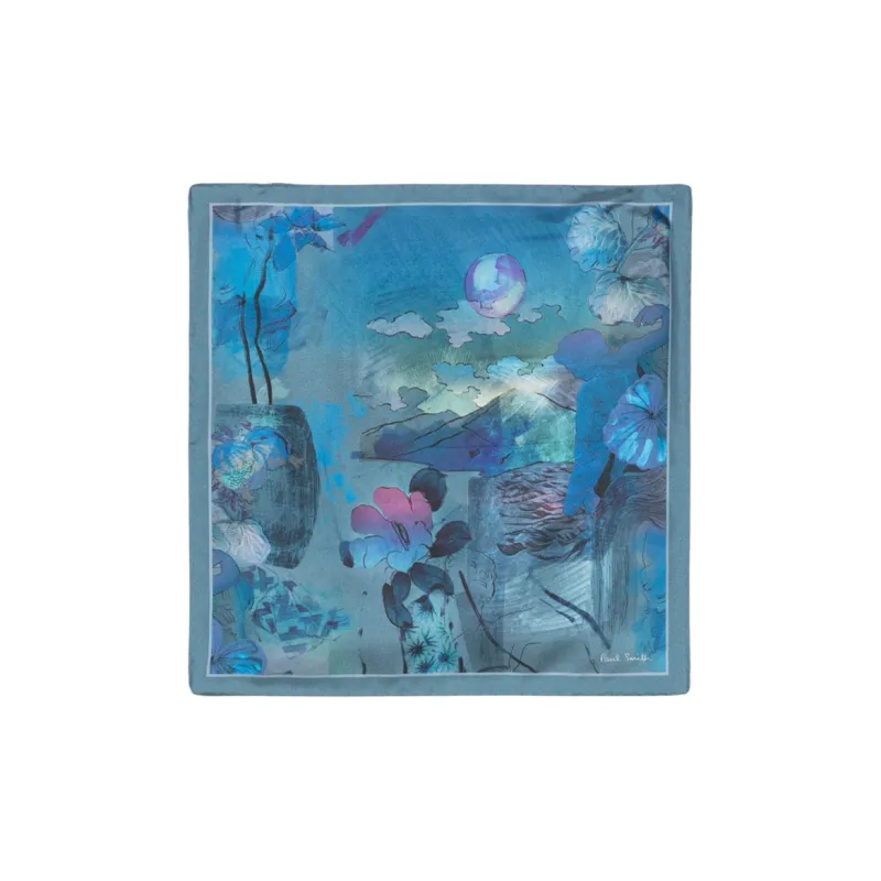 Paul Smith Silk Scarves Men's Blue-0