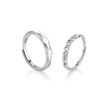 KADER S925 Silver Rings Unisex Silver White