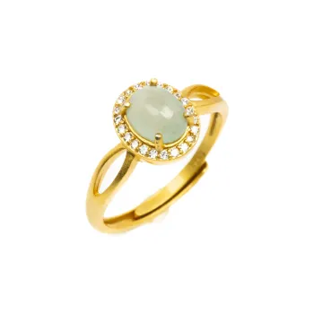 Green Waves Ice Type Jadeite Rings Women's