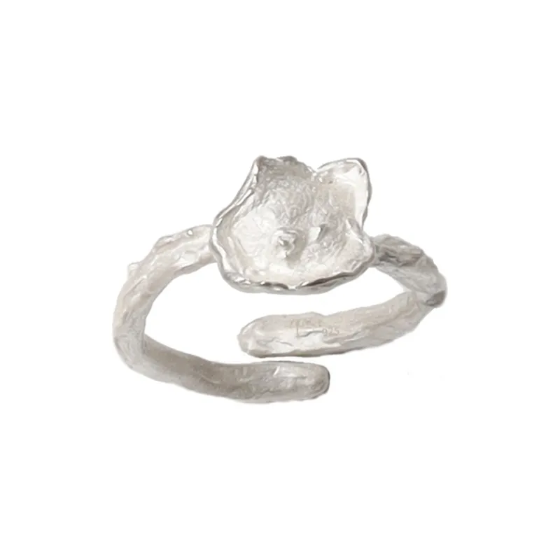 M.Wong 925 Sterling Silver Round Ring Open Ended Ring Unisex-0