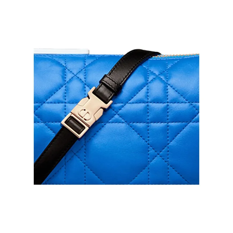 DIOR Vibe Sheepskin Shoulder Bag, Crossbody Bag, Handbag Small Size Women's Fluorescent Blue-5