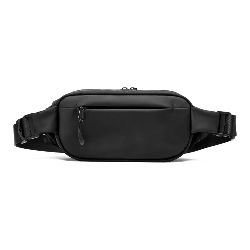 JOSINY Nylon With Microfiber Crossbody Fanny Pack Men's Black/Apricot-2