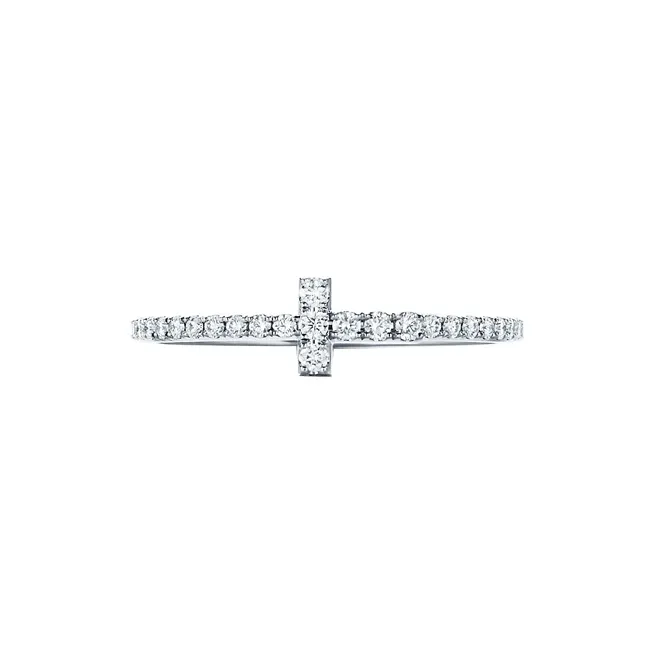 TIFFANY & CO. 18K White Gold Rings Women's-0
