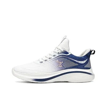 Binary Running Shoes Men Low-Top White Dark Blue