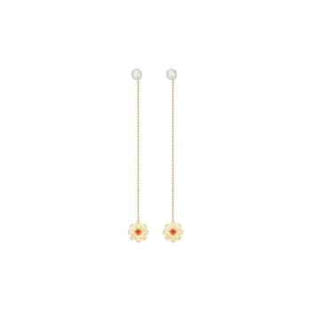 Narcii 925 Sterling Silver 18K Gold-Plated Drop Earrings Unisex