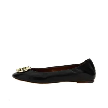 Lanvin Buckled Leather Ballerina Shoes