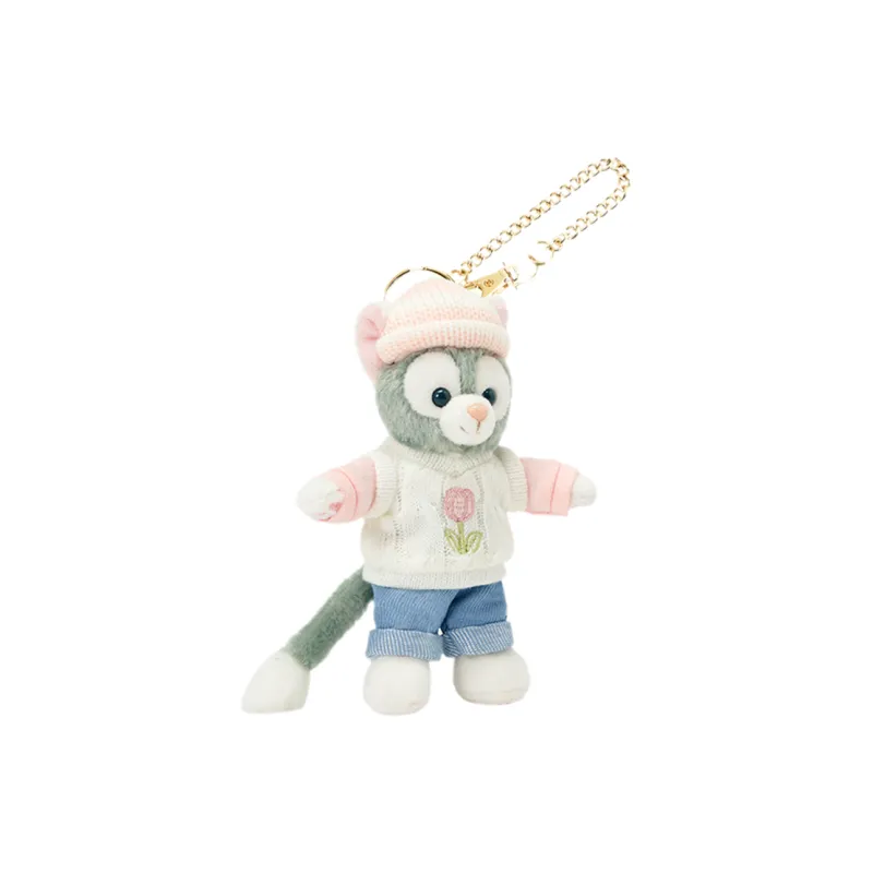 Disney 2024 Spring Duffy And Friends Collection Gelatoni Keychain Dolls Plush Pendant 13cm High-0
