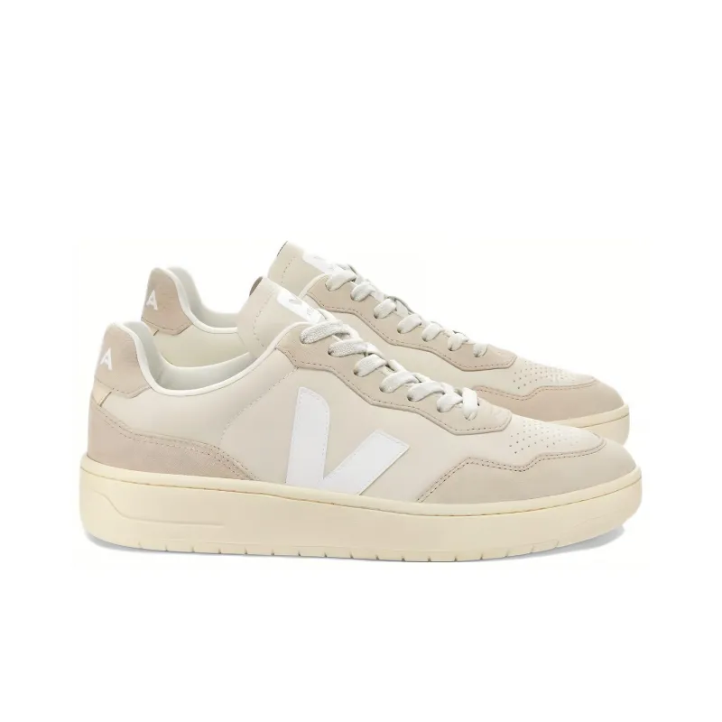 VEJA V-90 Panelled Low-top Suede Sneakers-2
