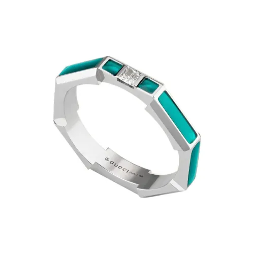 GUCCI Link To Love Series Rings Women's Green