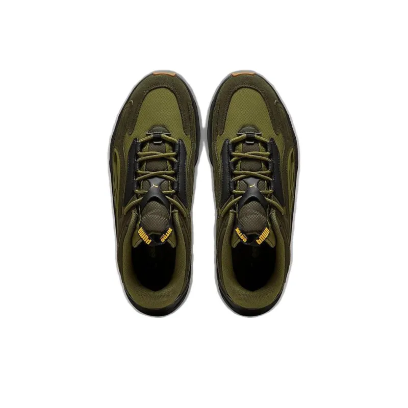 PUMA Slip-Resistant Low-Top Running Shoes Men's Green-2