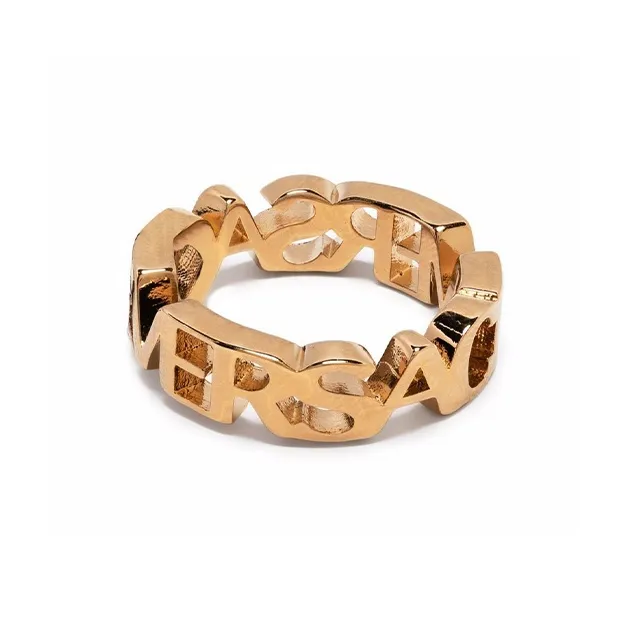 VERSACE Logo Lettering Shiny Ring-0