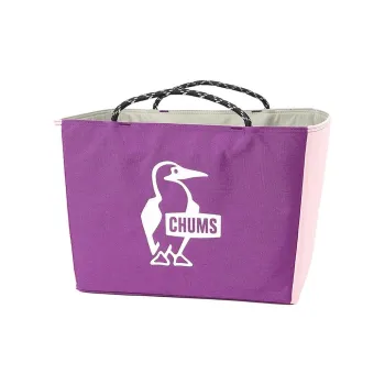 CHUMS Cotton And Polyester Blend Handbag Travel Storage Bag L25*W17*H17cm Unisex Pink Multicolor Grape