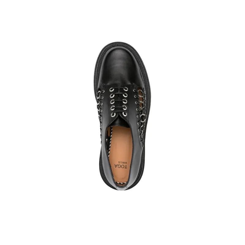 TOGA VIRILIS Ring-embellished Oxford Shoes-4