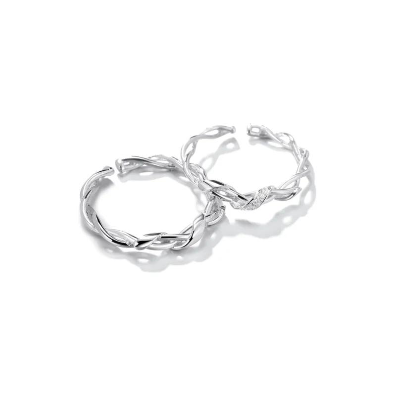 Clect S925 Silver Rings Unisex White Gold-2