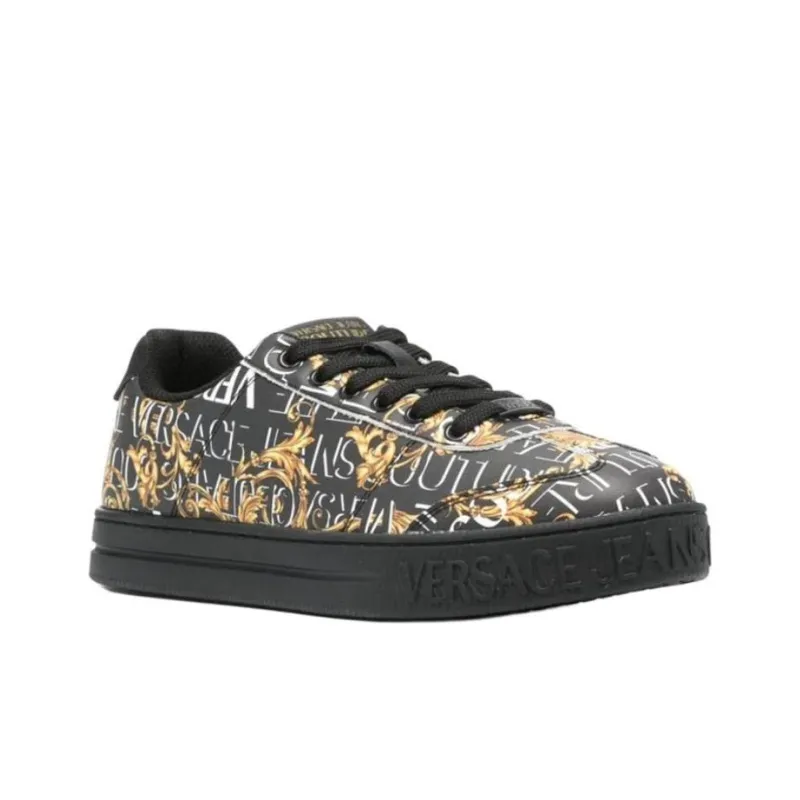 VERSACE JEANS COUTURE Barocco-print Leather Sneakers-2