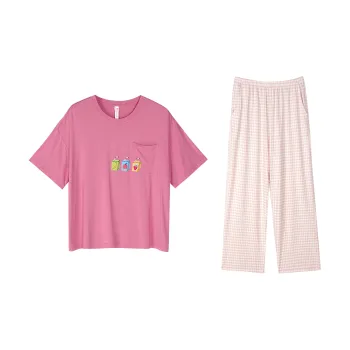 XUANZHITING Pajama Set Women's Fuchsia