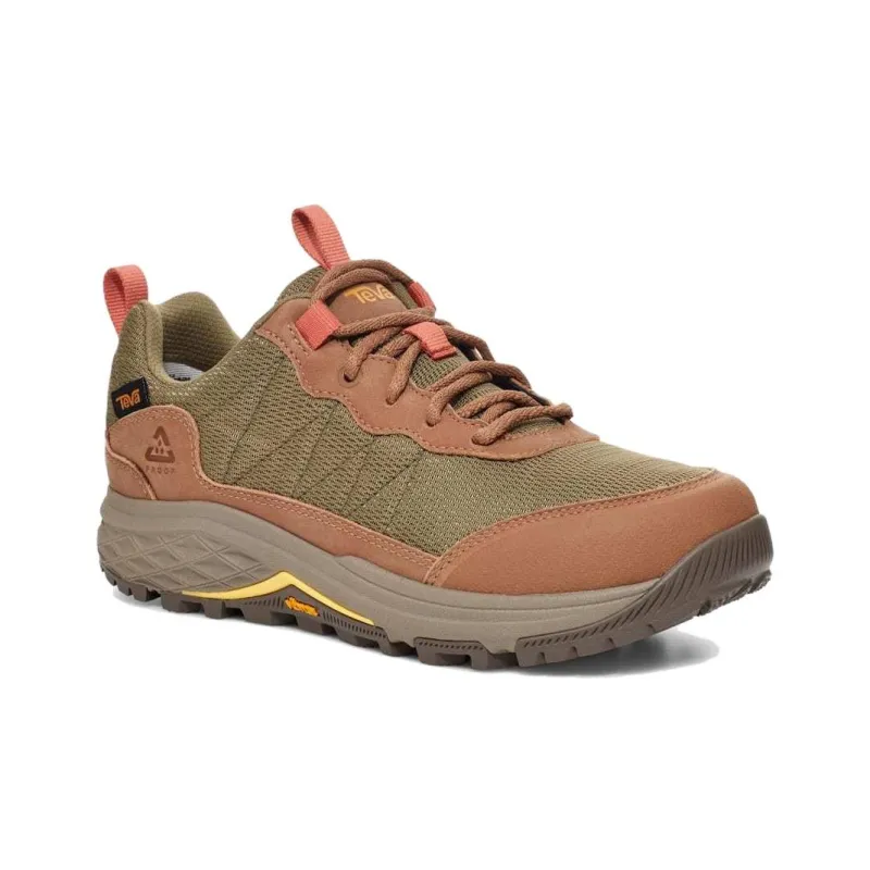 Teva Ridgeview Anti-Slip Wear-Resistant Low-Top Hiking Trekking Shoes Women's Red Green-2