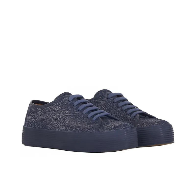 ETRO Paisley-print Denim Sneakers-2