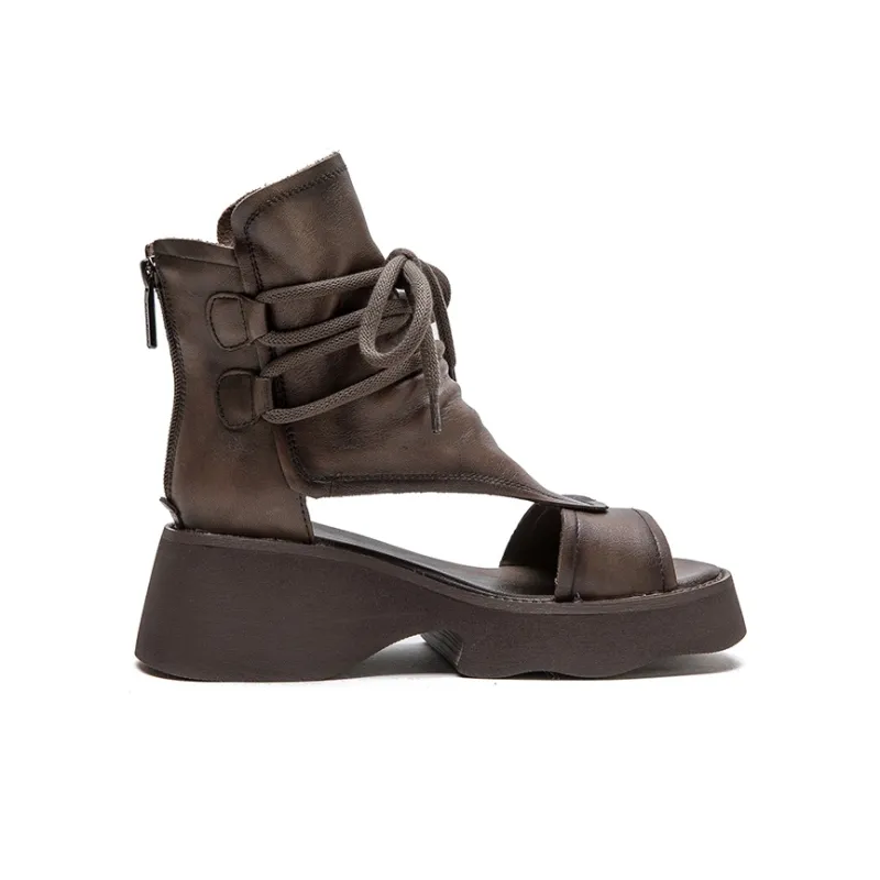 Yao Qia Roman Sandals 5cm Women's-6