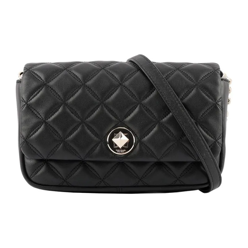 Kate Spade Cow Leather Crossbody Bag Small Size Women's Black-1