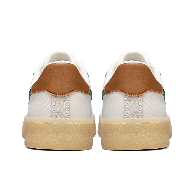 Warrior Anti Slip And Wear Resistant Lightweight Height Increasing Low Top Skateboard Shoes Unisex Beige Green Orange-4