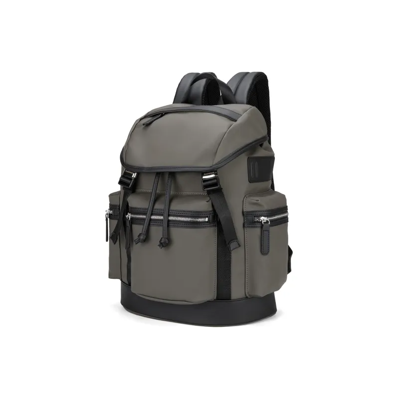 Slazenger PU Travel Backpack Laptop Bag Backpack Large Size Unisex Army Green-4