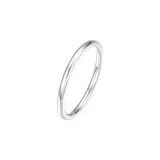 999 Fine Silver Smooth Finish Plain Band Ring
