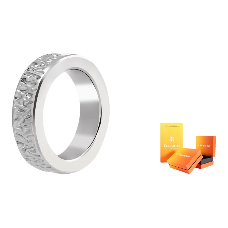 Cooraree Titanium Steel Rings Unisex-1