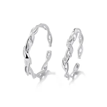 Clect S925 Silver Rings Unisex White Gold