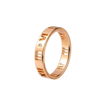 TIFFANY & CO. 18K Rose Gold, Diamond Rings Unisex