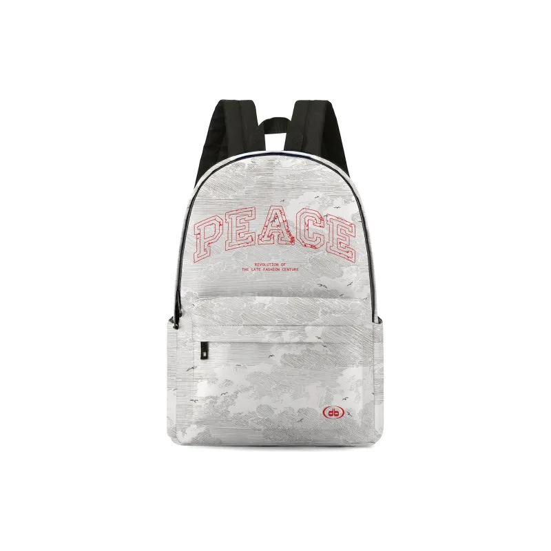 Soundbyte × ONRF Collaboration Polyester Students Backpack Regular Unisex White-0