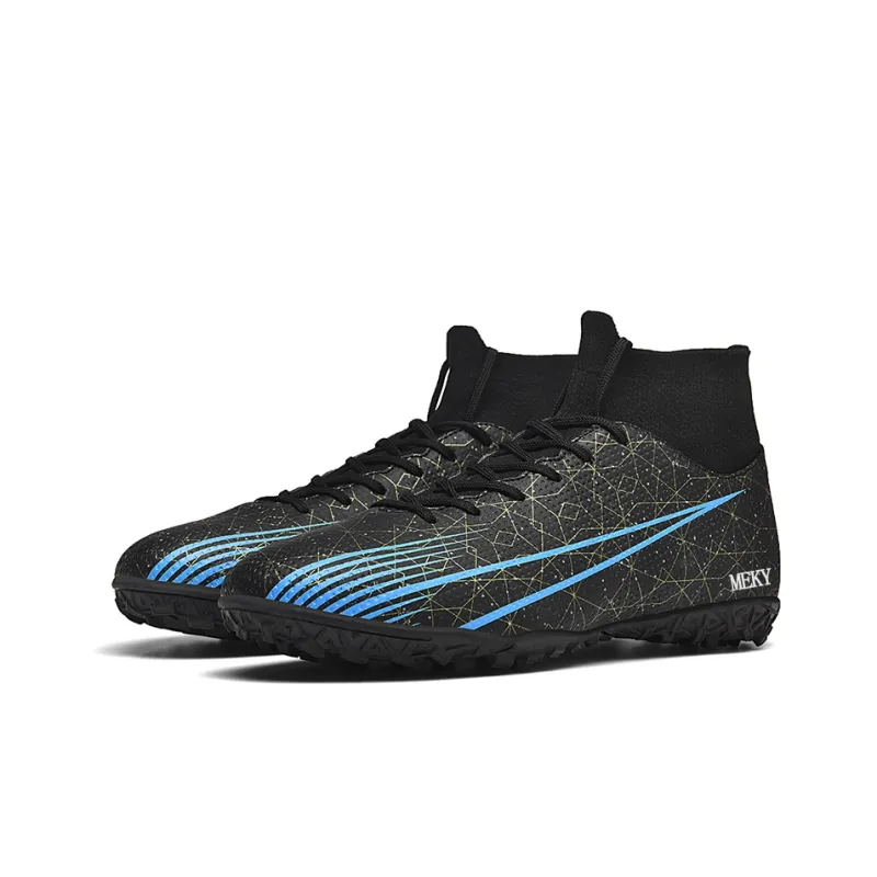 MEKY Cushioned Wear-Resistant Breathable Slip-Resistant Teenagers Soccer Shoes Unisex-22