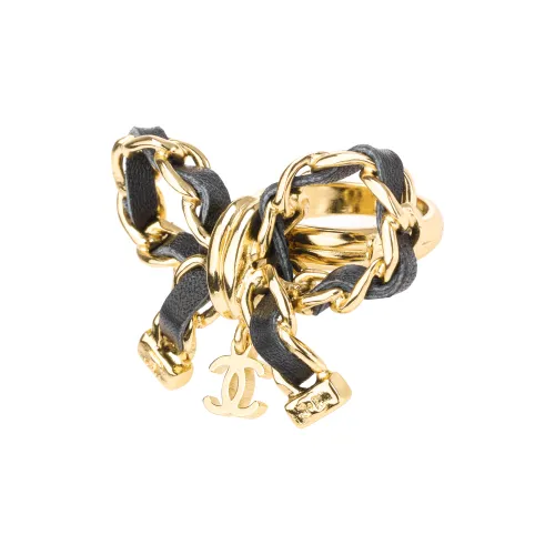 CHANEL Rings Women's Gold/Black