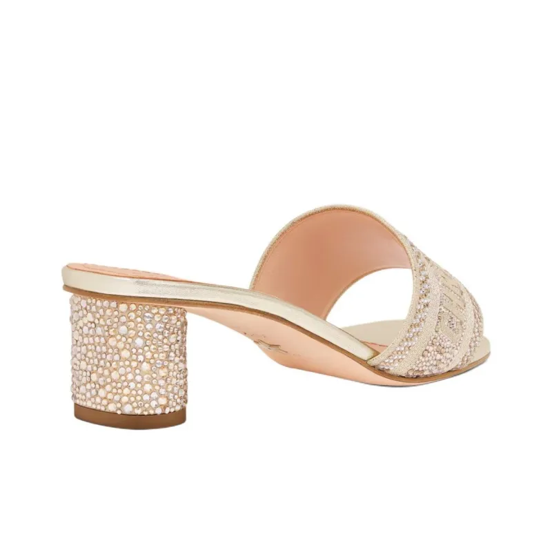 DIOR Dway Slide Slippers Women's Beige-3