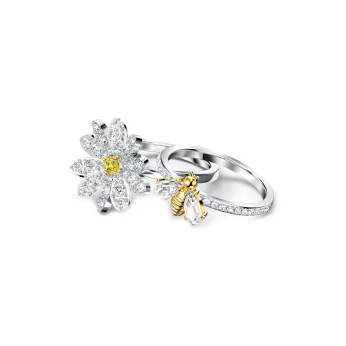 Swarovski Eternal Flower Rings Women's Silver/Yellow