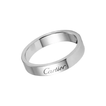 CARTIER C De Cartier Rings Platinum Rings Unisex