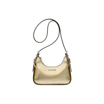 MICHAEL KORS Wilma Polyurethane Shoulder Bag Crossbody Bag Small Size Women's Light Gold