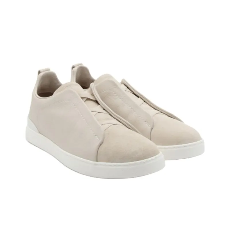 Zegna Triple Stitch Leather Sneakers-2