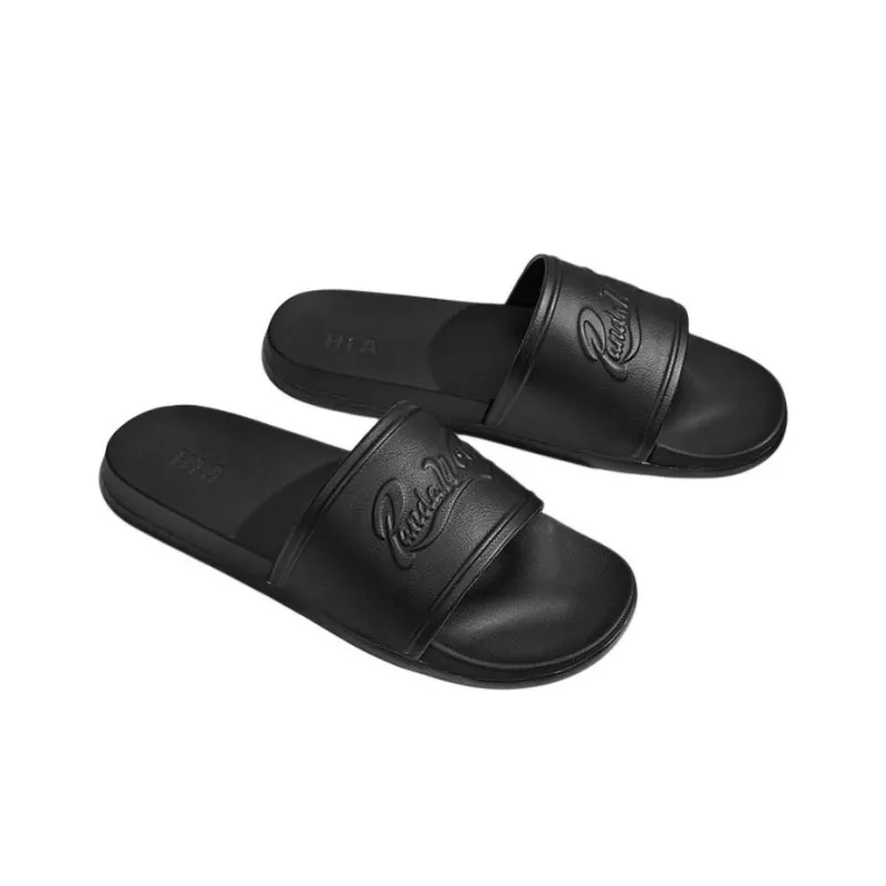 HLA Panda Wowo Series Slide Slippers Men's Black-2