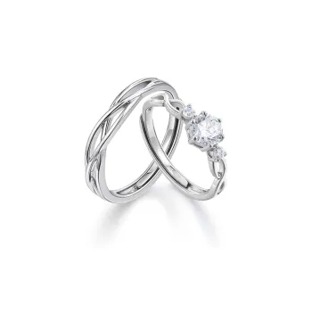 KADER S999 Fine Silver Rings Unisex Silver White, Box Good Luck