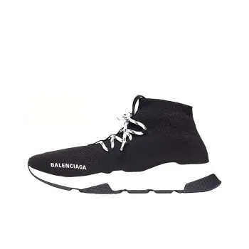 Balenciaga Speed 1.0 Lace Up Sneakers 'Black White' Women's