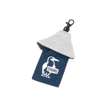 CHUMS Cotton Coin Purse Key Pouch Unisex Gray & Marine Blue
