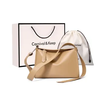 Carnival Keep Cow Leather Shoulder Bag Crossbody Bag Pillow Bag Regular Women's Apricot/Black/Brown