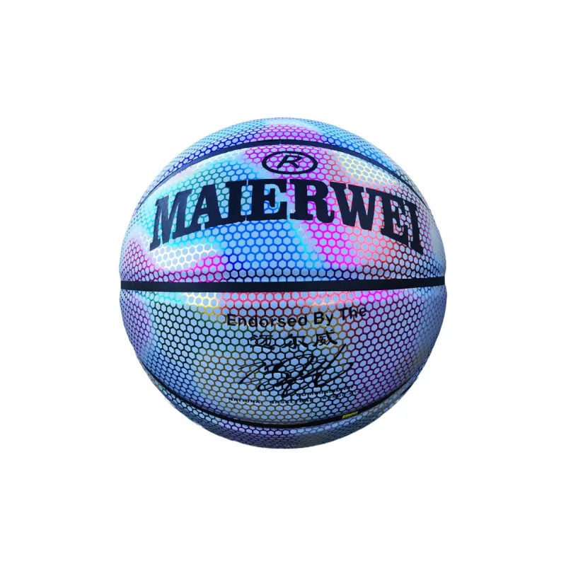 Melway PU Basketball Dazzling Color Size 7 Glow In The Dark Unisex-8