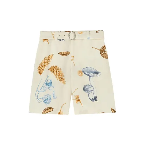 JIL SANDER Belted Graphic-print Shorts