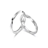 Mobius Couple Rings-Alloy-Regular Box
