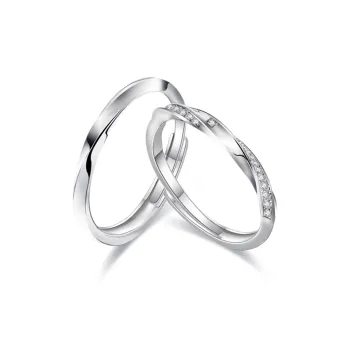 RINGLOVE Zircon Rings Unisex Silver